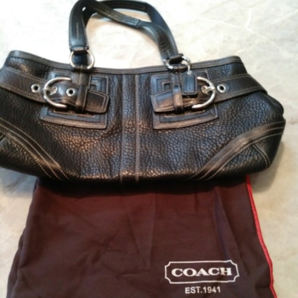 Coach leather handbag-EUC (with original dust bag)